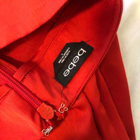 Red Bebe Slit Dress Pants - Picture 2 of 4